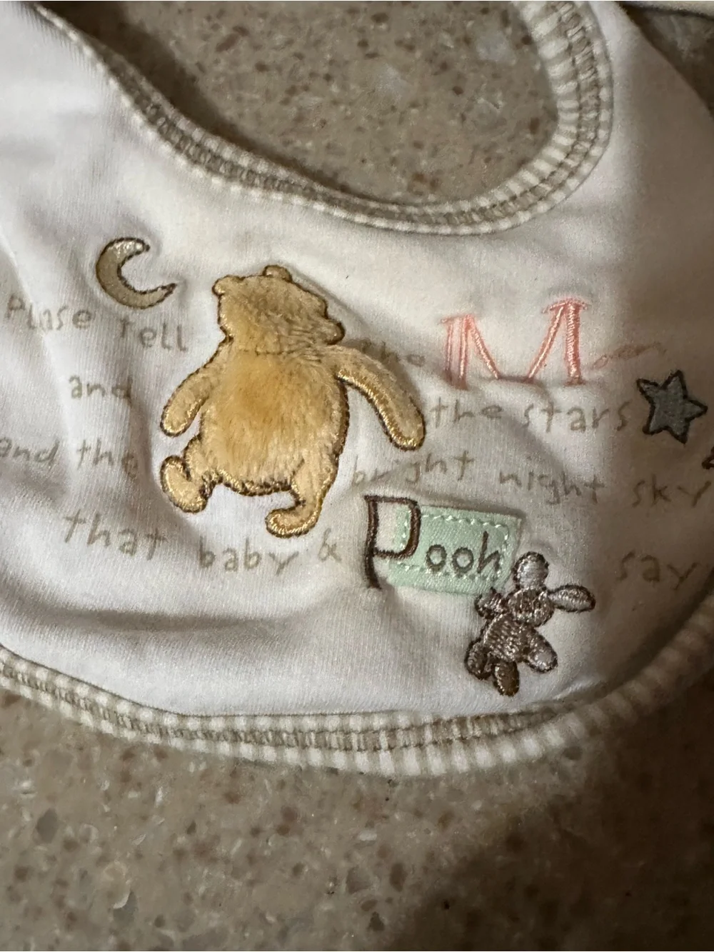 Winnie the Pooh baby bundle withsleeper, towel, bibs,